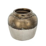 Candia Βάζο από Τερακότα Μπρονζέ (33.5x33.5x28.5)cm