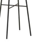 Τραπέζι Gaus  μέταλλο μαύρο-pe φυσικό-γυαλί Φ60x74εκ