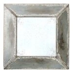 Crazed Μεταλλικός Γκρι Καθρέπτης Τοίχου 81cm
