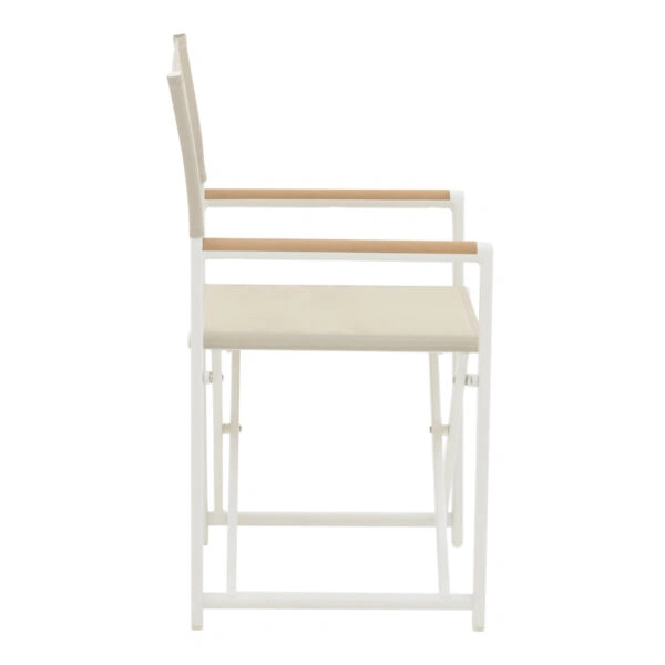 Πολυθρόνα σκηνοθέτη Mabu λευκό αλουμίνιο 56x48x86εκ