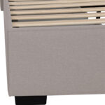 Κρεβάτι Veloty ύφασμα μπεζ με συρτάρια 150x200εκ