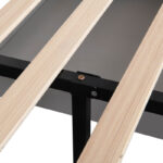 Κρεβάτι Veloty ύφασμα ανθρακί με συρτάρια 150x200εκ