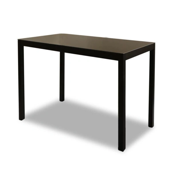 Γυάλινο τραπέζι με 
Μαύρο γυαλί 5mm από πάνω
(140x80x74)cm