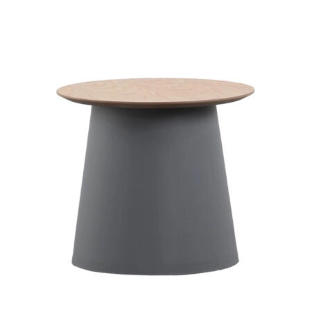 TECH WOOD COFFEE TABLE ΓΚΡΙ 49x49xH42