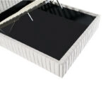 Κρεβάτι διπλό Zilin  ύφασμα γκρι-μπεζ με αποθηκευτικό χώρο 160x200εκ