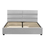 Κρεβάτι διπλό Anay  με συρτάρι ύφασμα μπεζ 160x200εκ