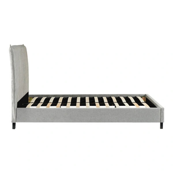 Κρεβάτι διπλό Majus ύφασμα ανθρακί 160x200εκ