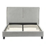 Κρεβάτι διπλό Majus ύφασμα ανθρακί 160x200εκ