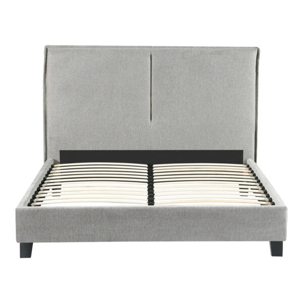 Κρεβάτι διπλό Majus ύφασμα ανθρακί 160x200εκ