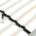 Κρεβάτι διπλό Majus ύφασμα ανθρακί 160x200εκ