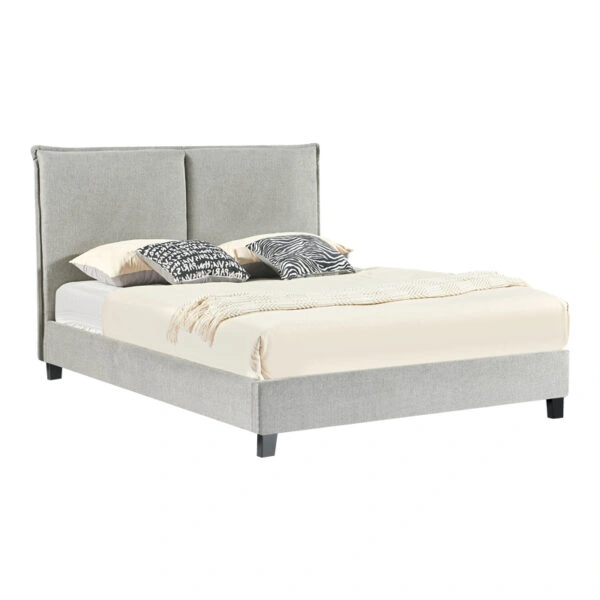 Κρεβάτι διπλό Majus ύφασμα ανθρακί 160x200εκ