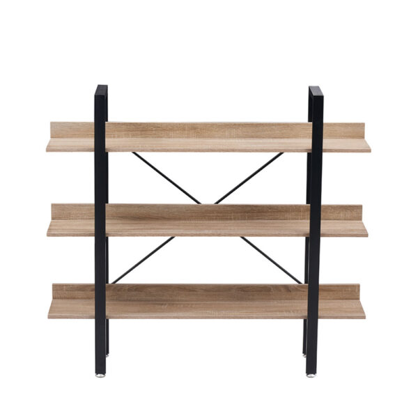 HORIZON ΒΙΒΛΙΟΘΗΚΗ 3ΡΑΦΙΑ SONOMA ΜΑΥΡΟ 120x28xH106cm