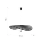 Φωτιστικό οροφής Haris Inart Ε27 rope σε καφέ απόχρωση Φ60x12.5εκ
