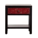 Chinoise Handmade Flower Bed Side Table with 1 Drawer (47x34x50)
