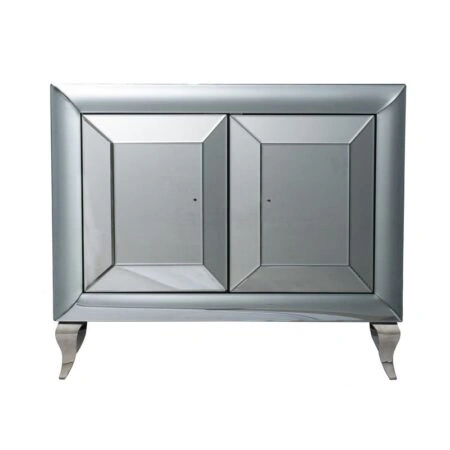 Artekko Sherde MDF Wood and Mirror Storage Cabinet (100x39x86)cm