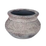 Artekko Pot Κασπώ από Τερακότα σε Γκρι Πατίνα (21x21x15)cm