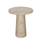 Artekko Taric Μπεζ Βοηθητικό Τραπέζι από Μαγνήσιο (56x56x64.8)cm