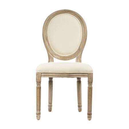 Artekko Ξύλινη Καρέκλα με Μπεζ Ύφασμα (48x46x96)cm