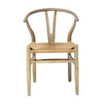 Καρέκλα ξύλινη πατίνα με ψάθινο κάθισμα