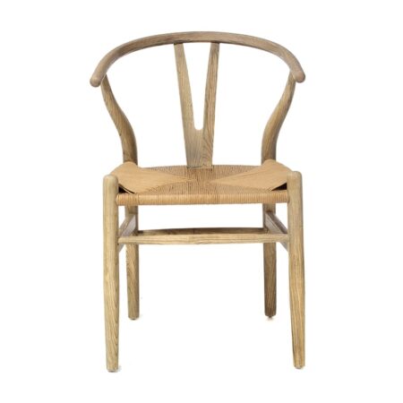Artekko Καρέκλα ξύλινη πατίνα με ψάθινο κάθισμα