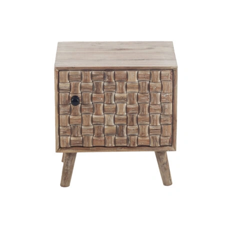 Artekko Brand Κομοδίνο/Ντουλάπι Ξύλινο Λευκή Πατίνα (43x35x47)cm