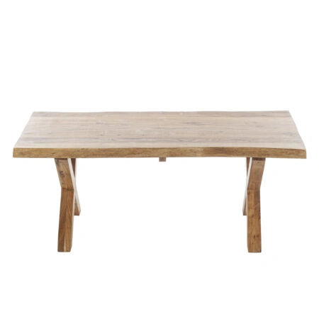 Artekko Maokai Τραπέζι Σαλονιού με Χ Πόδια Ξύλινο Φυσική Απόχρωση (115x67x45)cm