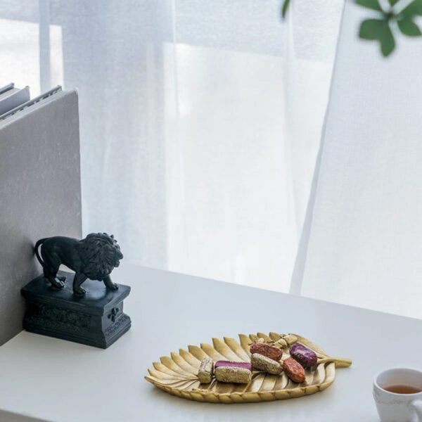 Leaf Διακοσμητική Πιατέλα Φύλλο Ρητίνης Χρυσή