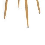 Kusakli Καρέκλα Βελούδινη Μπεζ με Χρυσό Μεταλλικό Σκελετό (50x55x82)cm