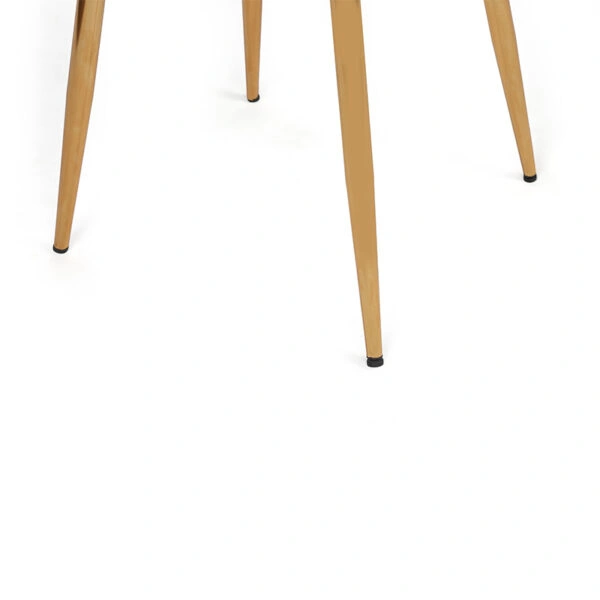 Kusakli Καρέκλα Βελούδινη Μπεζ με Χρυσό Μεταλλικό Σκελετό (50x55x82)cm