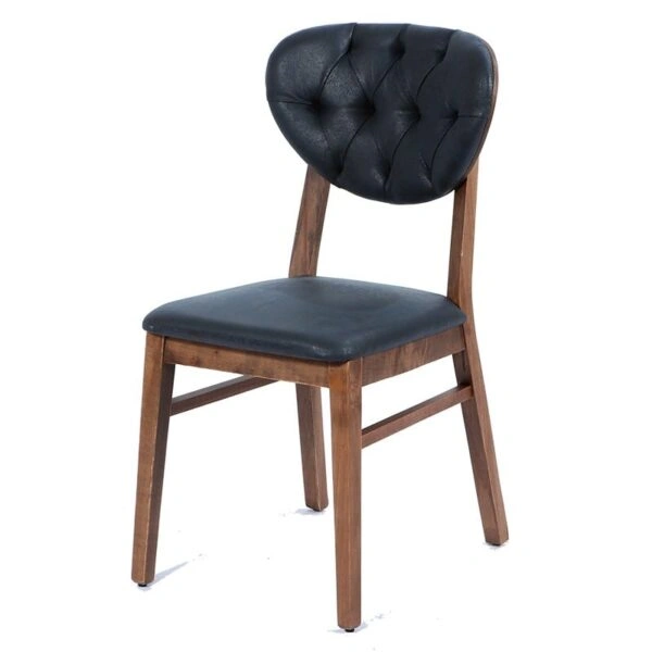 Vlul Καρέκλα Ξύλο Σκούρο Χρώμα Ύφασμα (42x54x89)cm