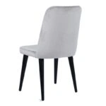 Lisbon Ξύλινη Καρέκλα Τραπεζαρία με Γκρι Ύφασμα (59x59x91)