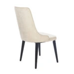 Rio Καρέκλα με Ξύλινο Μαύρο Σκελετό και Μπεζ Βελούδο (52x65x93)cm