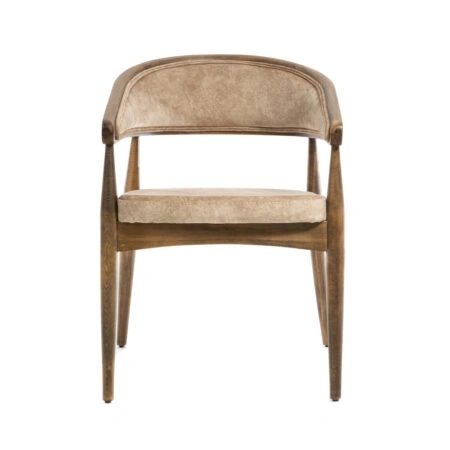 Artekko Καρέκλα MILA FABRIC καρυδί ξύλο