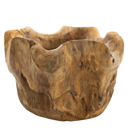 Artekko Woody Διακοσμητικό Μπολ από Ξύλο Teak σε Φυσική Απόχρωση (35x30x20)cm