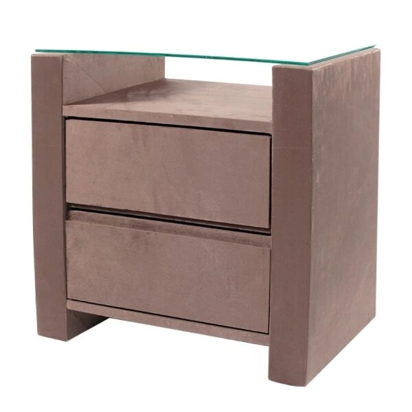 Zroclix Ξύλινο Μασίφ Σομόν Κομοδίνο (57x42x59)cm