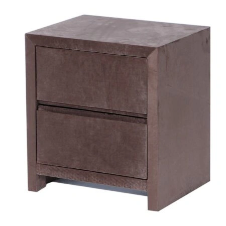 Artekko Epriuk Ξύλινο Μασίφ Καφέ  Κομοδίνο (50x40x55)cm