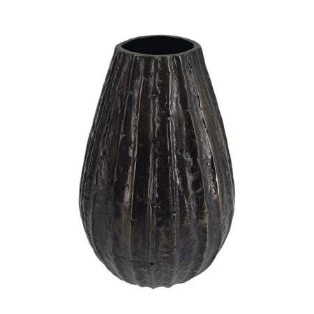 Artekko Trophy Ανθρακί Μεταλλικό Διακοσμητικό Βάζο (15.2x15.2x25)cm