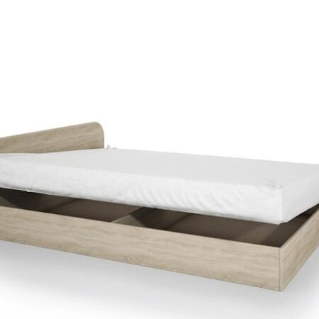 Artekko Cloicrunt Κρεβάτι Ξύλινο με Αποθηκευτικό Χώρο (145x192x59)cm Στρώμα (145x193x25)cm