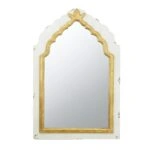 Λευκός Ξύλινος Καθρέπτης Τοίχου (60x3x91)cm