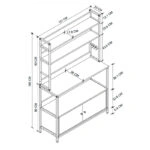 Έπιπλο κουζίνας Severo  μεταλλικό - μελαμίνης χρώμα μαύρο - καπνιστή καρυδιά 101x36x160εκ.