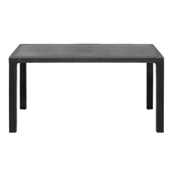 Τραπέζι πολυπροπυλενίου Kalan χρώμα ανθρακί 150x90x75εκ.