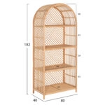 ΒΙΒΛΙΟΘΗΚΗ SIMOK HM9552 ΑΠΟ ΦΥΣΙΚΟ RATTAN ΣΕ ΦΥΣΙΚΟ ΧΡΩΜΑ 80x40x182Υεκ.