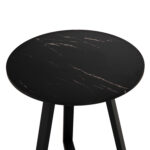 ΒΟΗΘΗΤΙΚΟ ΤΡΑΠΕΖΑΚΙ HM9587.01 MDF ΜΑΥΡΟ ΜΑΡΜΑΡΟ-ΜΑΥΡΗ ΜΕΤΑΛΛΙΚΗ ΒΑΣΗ Φ45x55Υεκ.