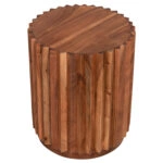 ΒΟΗΘΗΤΙΚΟ ΤΡΑΠΕΖΙ ΣΤΡΟΓΓΥΛΟ SEDGE HM9696 ΜΑΣΙΦ ΑΚΑΚΙΑ-ΦΥΣΙΚΟ ΧΡΩΜΑ Φ40x50Υεκ.