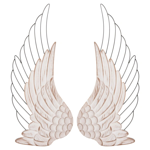 ΔΙΑΚΟΣΜΗΤΙΚΟ ΤΟΙΧΟΥ ΣΕΤ 2ΤΜΧ ΦΤΕΡΑ HM4223 MDF ΣΕ ΛΕΥΚΟ-ΜΑΥΡΟ ΜΕΤΑΛΛΟ 39x1,5x92Υ εκ.