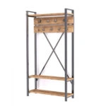 ΕΠΙΠΛΟ ΕΙΣΟΔΟΥ HM8943.01 NATURAL WOOD & ΜΑΥΡΟ  90x34x180 εκ.