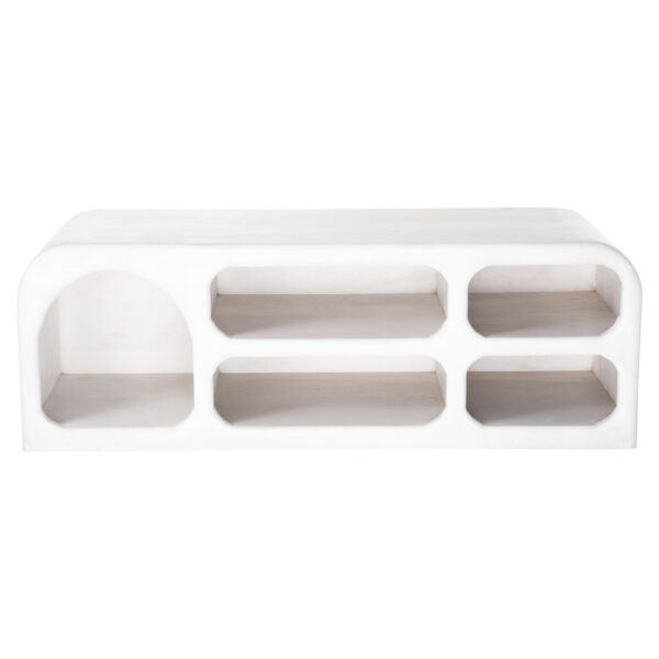 ΕΠΙΠΛΟ ΤΗΛΕΟΡΑΣΗΣ HANDYR HM9704 ΜΑΣΙΦ ΞΥΛΟ MANGO ΣΕ ΛΕΥΚΟ 130x40x45Yεκ.