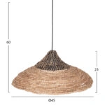 ΦΩΤΙΣΤΙΚΟ ΟΡΟΦΗΣ ΑΠΟ ΙΝΕΣ ΑΜΠΑΚΑ ΣΕ ΦΥΣΙΚΟ-ΜΑΥΡΟ HM7785 Φ45x23-60Υεκ.