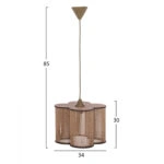 ΦΩΤΙΣΤΙΚΟ ΟΡΟΦΗΣ ΕΣΩΤΕΡΙΚΟΥ ΧΩΡΟΥ E27 HM7486.02 ΣΕ ΦΥΣΙΚΟ ΧΡΩΜΑ 34x34x85Υεκ.