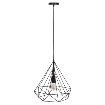 ΦΩΤΙΣΤΙΚΟ ΟΡΟΦΗΣ ΚΡΕΜΑΣΤΟ HM4040 ΜΕΤΑΛΛΙΚΟ ΚΑΠΕΛΟ ΜΑΥΡΟ 25x22x123Yεκ.